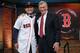 SECAUCUS, NJ - JUNE 5: Michael Chavis poses with Commissioner Allan H. Bud Selig after being chosen 26th overall by the Boston Red Sox during the MLB First-Year Player Draft at the MLB Network Studio on June 5, 2014 in Secacucus, New Jersey. (Photo by Rich Schultz/Getty Images)