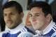 Argentina's Lionel Messi, right, and Sergio Aguero sit on the bench before an international friendly soccer match against Slovenia in La Plata, Argentina, Saturday, June 7, 2014. Argentina is leaving June 9 for Brazil to compete in the World Cup. (AP Photo/Natacha Pisarenko)