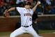 Virginia's Nathan Kirby pitches during the eighth inning of an NCAA college baseball regional tournament game against Arkansas in Charlottesville, Va., Saturday, May 31, 2014. (AP Photo/Pat Jarrett)