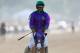ELMONT, NY - JUNE 07: California Chrome #2, ridden by Victor Espinoza, walks down the track after losing the 146th running of the Belmont Stakes at Belmont Park on June 7, 2014 in Elmont, New York. (Photo by Streeter Lecka/Getty Images)