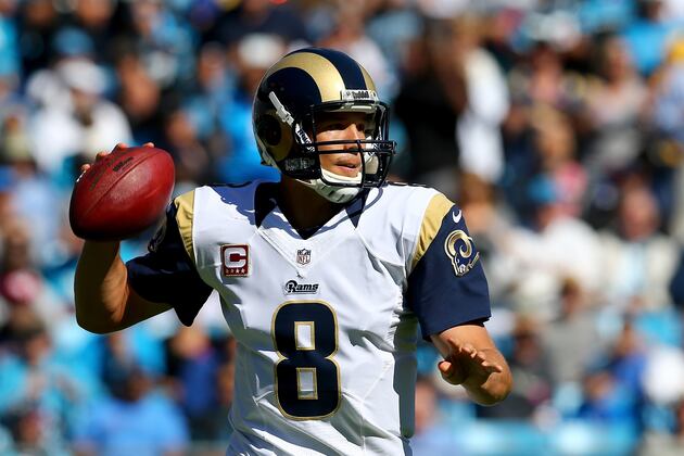 Bradford Does Surprise Throwing During Rams' Drill
