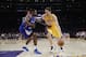 Los Angeles Lakers' Pau Gasol, right, of Spain, is defended by Los Angeles Clippers' DeAndre Jordan during the first half of an NBA basketball game on Thursday, March 6, 2014, in Los Angeles. (AP Photo/Jae C. Hong)