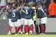 French soccer team forward Yohan Cabaye, reacts after scoring against Jamaica during the friendly soccer match between France and Jamaica at the Lille Metropole stadium, in Villeneuve d'Ascq, northern France, Sunday, June 8, 2014. France in preparation for the upcoming FIFA soccer World Cup in Brazil starting on 12 June. (AP Photo/Jacques Brinon)