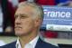 French head soccer coach Didier Deschamps waits as the Fans cheer on the United States team at the friendly soccer match between France and Jamaica at the Lille Metropole stadium, in Villeneuve d'Ascq, northern France, Sunday, June 8, 2014. France soccer team is preparing for the upcoming FIFA soccer World Cup in Brazil starting on 12 June. (AP Photo/Jacques Brinon)