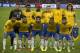 FILE - In this Oct. 15, 2013 file photo, Brazil soccer team poses prior to the start their international friendly soccer match against Zambia at the Bird's Nest national stadium in Beijing, China. Background from left: Diego Cavalier, Paulinho, Ramires, Lucas, Anderson Dede, and David Luiz. Foreground from left: Neymar, Dani Alves, Alexandre Pato, Lucas Moura and Maxwell. (AP Photo/Ng Han Guan, File)- SEE FURTHER WORLD CUP CONTENT AT APIMAGES.COM