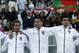 Portugal's Fabio Coentrao, Cristiano Ronaldo and Pepe, from left, sing the Portuguese national anthem prior a friendly soccer match between Portugal and Greece at the National stadium, in Oeiras, near Lisbon, Saturday, May 31, 2014. The game was a warm-up match for both teams ahead the World Cup in Brazil. The match ended in a 0-0 draw. (AP Photo/Francisco Seco)