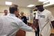 Hornets' Chairman Michael Jordan during Monday's community service day.