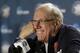 Syracuse head coach Jim Boeheim speaks at a news conference on a practice day for a third-round game in the NCAA college basketball tournament in San Jose, Calif., Friday, March 22, 2013. Syracuse is to play California on Saturday. (AP Photo/Jeff Chiu)