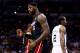 SAN ANTONIO, TX - JUNE 08: LeBron James #6 of the Miami Heat reacts against the San Antonio Spurs during Game Two of the 2014 NBA Finals at the AT&T Center on June 8, 2014 in San Antonio, Texas. NOTE TO USER: User expressly acknowledges and agrees that, by downloading and or using this photograph, User is consenting to the terms and conditions of the Getty Images License Agreement. (Photo by Andy Lyons/Getty Images)