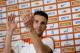 Netherlands soccer player Robin van Persie, applauds during a press conference in Rio de Janeiro, Brazil, Sunday June 8, 2014. The Netherlands play in group B of the 2014 soccer World Cup. (AP Photo/Wong Maye-E)
