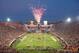 Nov 30, 2013; Los Angeles, CA, USA; General view of fireworks during the playing of the national anthem before the NCAA ootball game between the UCLA Bruins and the Southern California Trojans at the Los Angeles Memorial Coliseum. Mandatory Credit: Kirby Lee-USA TODAY Sports