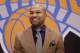 Derek Fisher participates in a news conference in Tarrytown, N.Y., Tuesday, June 10, 2014. The New York Knicks hired Fisher as their new coach on Tuesday, with Phil Jackson turning to one of his trustiest former players. (AP Photo/Seth Wenig)