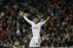 Real's Casemiro protests during a Copa del Rey soccer match between Real Madrid and third-division club Xativa Olimpic at the Bernabeu stadium in Madrid, Wednesday Dec. 2013. (AP Photo/Paul White)
