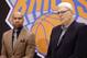 New York Knicks president Phil Jackson, right, and Derek Fisher participate in a news conference in Tarrytown, N.Y., Tuesday, June 10, 2014. The New York Knicks hired Fisher as their new coach on Tuesday, with Jackson turning to one of his trustiest former players. (AP Photo/Seth Wenig)