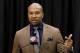 Derek Fisher speaks during a news conference in Tarrytown, N.Y., Tuesday, June 10, 2014. The New York Knicks hired Fisher as their new coach on Tuesday, with team president Phil Jackson turning to one of his trustiest former players. (AP Photo/Seth Wenig)