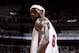 MIAMI, FL - JUNE 10: LeBron James #6 of the Miami Heat reacts against the San Antonio Spurs during Game Three of the 2014 NBA Finals at American Airlines Arena in Miami, Florida on June 10, 2014. NOTE TO USER: User expressly acknowledges and agrees that, by downloading and or using this photograph, User is consenting to the terms and conditions of the Getty Images License Agreement. Mandatory Copyright Notice: Copyright 2014 NBAE (Photo by Nathaniel S. Butler/NBAE via Getty Images)