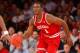 Nov 22, 2013; New York, NY, USA; Indiana Hoosiers forward Noah Vonleh (1) brings the ball up court during the first half against the Connecticut Huskies at Madison Square Garden. Mandatory Credit: Jim O'Connor-USA TODAY Sports