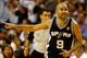 MIAMI, FL - JUNE 10: Tony Parker #9 of the San Antonio Spurs reacts against the Miami Heat during Game Three of the 2014 NBA Finals at American Airlines Arena on June 10, 2014 in Miami, Florida. NOTE TO USER: User expressly acknowledges and agrees that, by downloading and or using this photograph, User is consenting to the terms and conditions of the Getty Images License Agreement. (Photo by Andy Lyons/Getty Images)