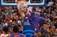 SYRACUSE, NY - FEBRUARY 9: K.J. McDaniels #32 of the Clemson Tigers slam dunks the ball during the second half against the Syracuse Orange on February 9, 2014 at The Carrier Dome in Syracuse, New York. Syracuse defeats Clemson 57-44. (Photo by Brett Carlsen/Getty Images)