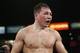 Ruslan Provodnikov, of Russia, in the seventh round of a WBO welterweight title boxing match against Timothy Bradley in Carson, Calif., Saturday, March 16, 2013. (AP Photo/Jae C. Hong)