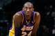 ATLANTA, GA - DECEMBER 16: Kobe Bryant #24 of the Los Angeles Lakers stands during a free throw against the Atlanta Hawks at Philips Arena on December 16, 2013 in Atlanta, Georgia. NOTE TO USER: User expressly acknowledges and agrees that, by downloading and or using this photograph, User is consenting to the terms and conditions of the Getty Images License Agreement. (Photo by Kevin C. Cox/Getty Images)