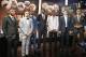 From left, NBA draft prospects Marcus Smart of Oklahoma State, Tyler Ennis of Syracuse, Andrew Wiggins and Joel Embiid of Kansas, Noah Vonleh of Indiana, Doug McDermott of Creighton and Aaron Gordon of Arizona pose for a photograph before the NBA draft lottery in New York, Tuesday, May 20, 2014. (AP Photo/Kathy Willens)