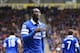 HULL, ENGLAND - MAY 11: Romelu Lukaku of Everton celebrates his goal during the Barclays Premier League match between Hull City and Everton at KC Stadium on May 11, 2014 in Hull, England. (Photo by Jan Kruger/Getty Images)
