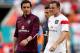 MIAMI GARDENS, FL - JUNE 07: Wayne Rooney and assistant coach Gary Neville of England walk off at the end of the International Friendly match between England and Honduras at the Sun Life Stadium on June 7, 2014 in Miami Gardens, Florida. (Photo by Richard Heathcote/Getty Images)