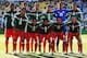 WELLINGTON, NEW ZEALAND - NOVEMBER 20: Mexico line up prior to leg 2 of the FIFA World Cup Qualifier match between the New Zealand All Whites and Mexico at Westpac Stadium on November 20, 2013 in Wellington, New Zealand. (Photo by Hannah Peters/Getty Images)