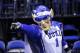 The Duke Blue Devils mascot is seen during the first half of a regional semifinal against Michigan State in the NCAA college basketball tournament, Friday, March 29, 2013, in Indianapolis. (AP Photo/Michael Conroy)