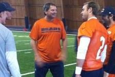 Browns Legend Bernie Kosar Works with Chicago Bears' Quarterbacks