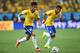 SAO PAULO, BRAZIL - JUNE 12: Neymar of Brazil controls the ball in the first half during the 2014 FIFA World Cup Brazil Group A match between Brazil and Croatia at Arena de Sao Paulo on June 12, 2014 in Sao Paulo, Brazil. (Photo by Buda Mendes/Getty Images)