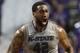 Kansas State's Thomas Gipson reacts after sinking a basket during the first half of an NCAA college basketball game against Iowa State Saturday, March 1, 2014, in Manhattan, Kan. (AP Photo/Charlie Riedel)