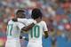 FRISCO, TX - JUNE 04: Gervais Kouassi Yao #10 of Ivory Coast celebrates with Didier Drogba #11 after scoring during the International friendly match between Ivory Coast and El Salvador at Toyota Stadium on June 4, 2014 in Frisco, Texas. (Photo by Sarah Glenn/Getty Images)