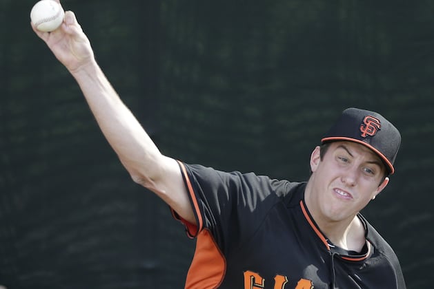 Giants Pitching Prospect Derek Law Has Sore Elbow