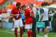 MIAMI GARDENS, FL - JUNE 04: Roy Hodgson, Manager of England speaks Frank Lampard and James Milner of England as they take a drink during the International friendly match between England and Ecuador at Sun Life Stadium on June 4, 2014 in Miami Gardens, Florida. (Photo by Richard Heathcote/Getty Images)