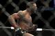 Tyron Woodley his first round KO victory over Jay Hieron during their UFC 156 welterweight mixed martial arts match, Saturday, Feb. 2, 2013 at The Mandalay Bay Resort & Casino in Las Vegas. (AP Photo/Eric Jamison)