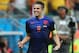 SALVADOR, BRAZIL - JUNE 13: Robin van Persie of the Netherlands celebrates his teams first goal in the first half during the 2014 FIFA World Cup Brazil Group B match between Spain and Netherlands at Arena Fonte Nova on June 13, 2014 in Salvador, Brazil. (Photo by Paul Gilham/Getty Images)