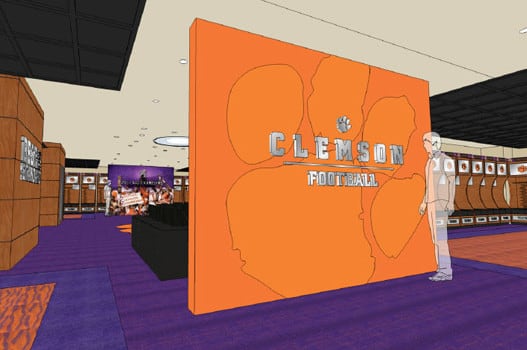 Clemson Features NFL Alums in Renderings of New Locker Room