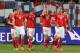 ST GALLEN, SWITZERLAND - MARCH 05: (L-R) Ricardo Rodriguez, Goekhan Inler, Josip Drmic and Valon Behrami of Switzerland celebrate the first goal of the match during the international friendly match between Switzerland and Croatia at the AFG Arena on March 5, 2014 in St Gallen, Switzerland. (Photo by Marc Eich/Getty Images)