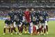 French soccer team players pose before the international friendly match between France and Jamaica at the Lille Metropole stadium, in Villeneuve d'Ascq, northern France, Sunday, June 8, 2014. From left background: Olivier Giroud, Moussa Sissoko, Hugo Lloris, Karim Benzema, Raphael Varane, Mamadou Sakho, and foreground from left, Yohan Cabaye, Blaise Matuidi, Patrice Evra, Mathieu Valbuena and Mathieu Debuchy, as France prepare for the upcoming FIFA soccer World Cup in Brazil starting on 12 June. (AP Photo/Jacques Brinon)