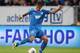 Hoffenheim's Roberto Firmino of Brazil kicks the ball during a German first division Bundesliga soccer match between TSG 1899 Hoffenheim and Bayern Munich in Sinsheim, Germany, Saturday, Nov.2, 2013. (AP Photo/Michael Probst)