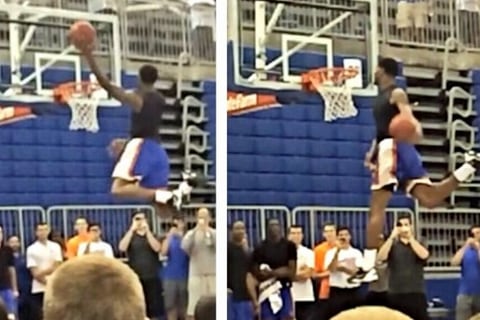Walker Posts Photo of Himself Dunking with His Head Above the Rim