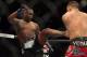 Apr 27, 2013; Newark, NJ, USA; Gian Villante ( red shorts) competes against Ovince St. Preux (black shorts) during UFC 159 at the Prudential Center. Mandatory Credit: Brad Penner-USA TODAY Sports