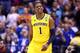 INDIANAPOLIS, IN - MARCH 30: Glenn Robinson III #1 of the Michigan Wolverines reacts against the Kentucky Wildcats during the midwest regional final of the 2014 NCAA Men's Basketball Tournament at Lucas Oil Stadium on March 30, 2014 in Indianapolis, Indiana. (Photo by Andy Lyons/Getty Images)