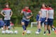 SAO PAULO, BRAZIL - JUNE 11: Clint Dempsey of the United States runs drills during their training session at Sao Paulo FC on June 11, 2014 in Sao Paulo, Brazil. (Photo by Kevin C. Cox/Getty Images)
