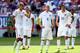 HARRISON, NJ - JUNE 01: John Brooks #6 of United States and teammates Clint Dempsey #8,Michael Bradley #4,Geoff Cameron #20 and Julian Green #16 wait for the corner kick in the second half against Turkey during an international friendly match at Red Bull Arena on June 1, 2014 in Harrison, New Jersey.The United States defeated Turkey 2-1. (Photo by Elsa/Getty Images)