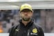 Dortmund head coach Juergen Klopp arrives for the German Soccer Cup Final between FC Bayern Munich and Borussia Dortmund at the Olympic Stadium Berlin, Germany, Saturday, May 17, 2014. (AP Photo/Markus Schreiber)