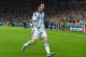 RIO DE JANEIRO, BRAZIL - JUNE 15: Lionel Messi of Argentina reacts after scoring his team's second goal during the 2014 FIFA World Cup Brazil Group F match between Argentina and Bosnia-Herzegovina at Maracana on June 15, 2014 in Rio de Janeiro, Brazil. (Photo by Matthias Hangst/Getty Images)