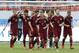 Russian national soccer team players celebrate a goal during a friendly soccer match against Morocco in Moscow, Russia, Friday, June 6, 2014. Russia won 2-0. This is the last friendly match before Russia team leave for Brazil to compete in the World Cup. (AP Photo/\Name\)
